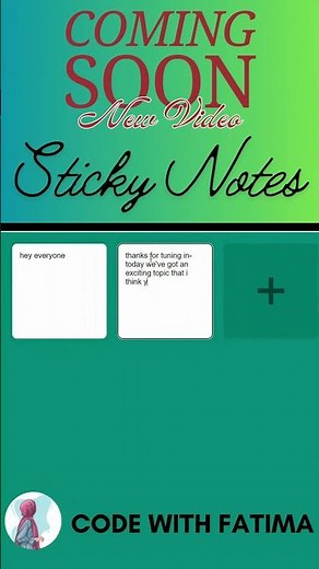 Creating Sticky Notes App | HTML, CSS, & JavaScript Tutorial