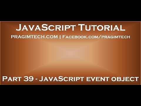 JavaScript event object