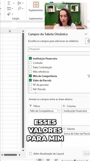 The column field in a pivot table: What is it used for?