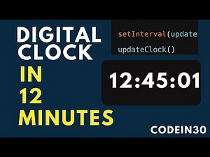 Build a Live Digital Clock with JavaScript – Full Tutorial (No Libraries)
