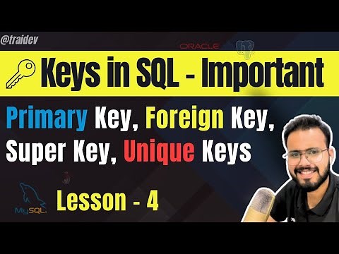 Primary Key, Foreign Key, Super Key, Alternate Key, Unique Key - Keys in SQL Important Constraints