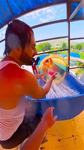 Bella ciao waterpark slide PoV #parkour #speedrun #freerun #park #waterslide #parkourlife #ytshorts