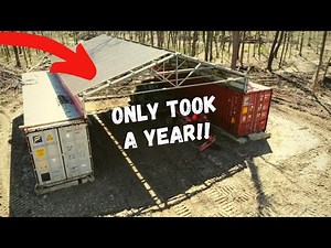 Shipping Container Shop Gets a roof, FINALLY!!