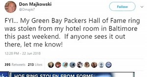 Don Majkowski: Packers HOF ring was stolen