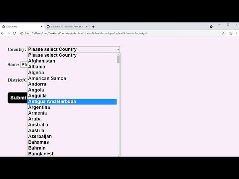 How to add values in dropdown list JavaScript || All countries dropdown list