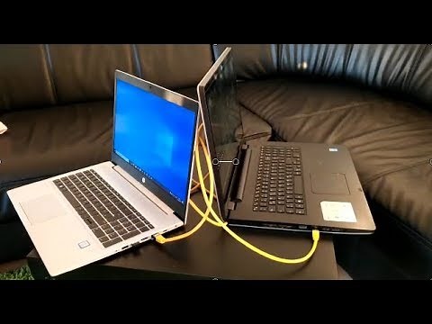 How to Connect Two PC Computers Via LAN Cable on Windows 10 | Connect 2 Laptops Through a LAN