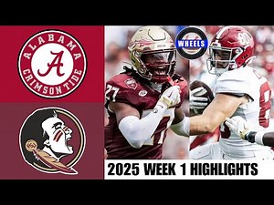 #8 Alabama vs Florida State Highlights | Week 1 | 2025 College Football Highlights