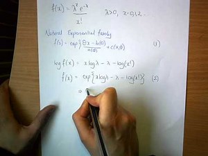 Poisson distribution: a member of the exp family