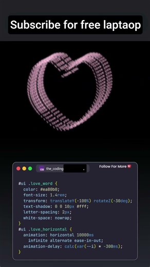 heart coding in css #codemasters #coding #python #css