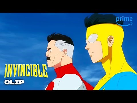 Invincible and Omni-Man Go Flying | Invincible | Prime Video