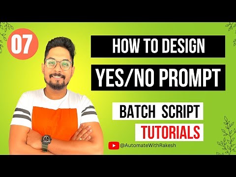 Batch Script For User Input Yes or No