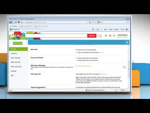 How to disable the pop-up window in the AOL® Mail settings :Tutorial