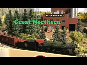 Great Northern Model Railroad Layout Heavy Pacific 4-6-2 N Scale BLI