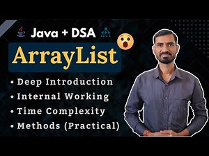 ArrayList in Java | 🚀 DSA Tutorial (Working, Time Complexity, Methods)