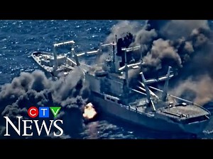 Watch this decommissioned U.S. Navy ship get blown up during a military training exercise