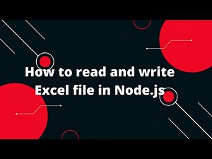 📚 Reading & Writing Excel Files in Node.js: Complete Guide! 💻📝