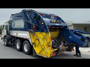 Small Waste Connections Autocar ACX McNeilus Rear Loader Garbage Truck Video