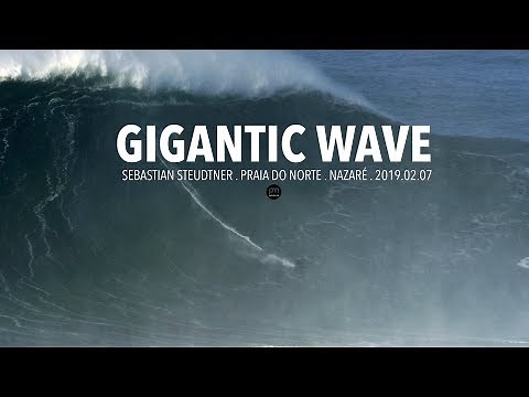 Gigantic Wave: Sebastian Steudtner @ Nazaré, Portugal - 2019.02.07 [Surf, Big Waves, 4K]
