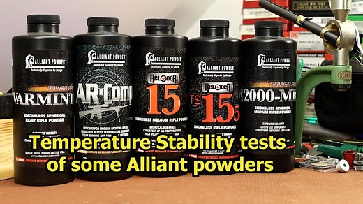 Temp stability test of some Alliant powders - The Reloaders Network