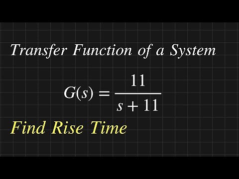 How to Find Rise time for First order System Transfer Function | Control system Solved Problem