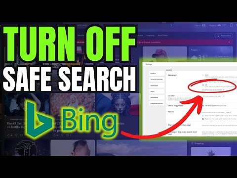 How to Turn Off Bing Safe Search | Turn Bing SafeSearch on or off
