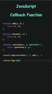 JavaScript Callback Function