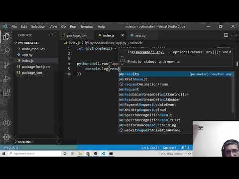 Node.js Tutorial to Execute Python Scripts Using python-shell Library in Javascript For Beginners