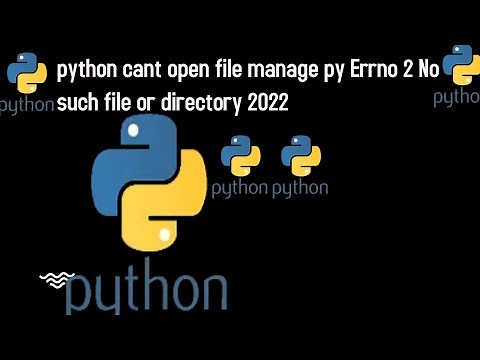 python cant open file manage py Errno 2 No such file or directory eRROR
