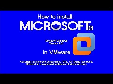 How to install Windows 1.0 in VMware!
