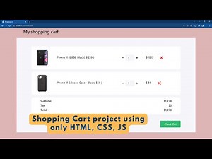 06. Shopping Cart project using only HTML, CSS, JS || 2022