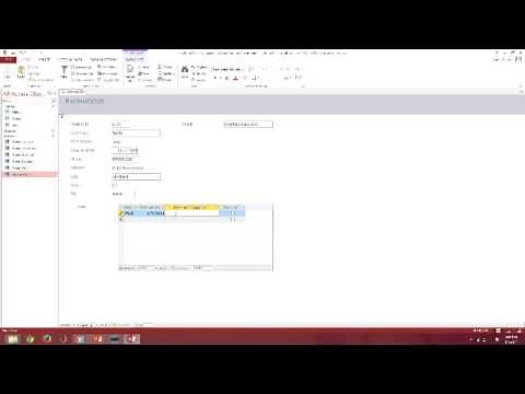 Access 2013 Form and Subform