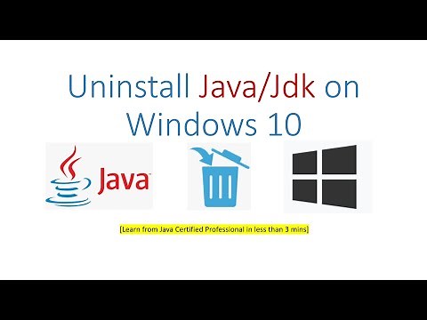 Uninstall Java/JDK on Windows 10 Cleanly and Completely