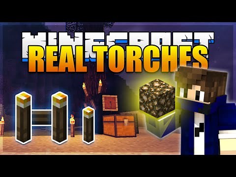 Minecraft REALISTIC TORCHES Mod Showcase! Real Time Dynamic Lighting! (Minecraft 1.8.9 Mod Tutorial)