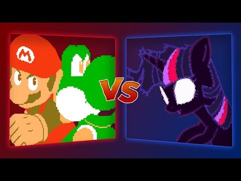MUGEN Battle - Madness Mario/Madness Yoshi vs Nightmare Sparkle