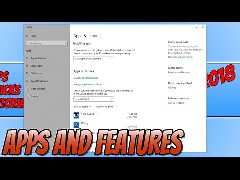 What Is Windows 10 Apps and Features Beginners Tutorial