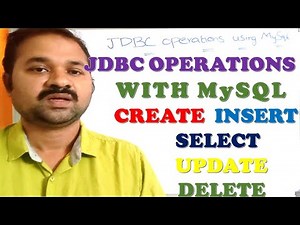 JDBC OPERATIONS USING MySQL DATA BASE || CRUD || CREATE || INSERT || SELECT || DELETE || UPDATE