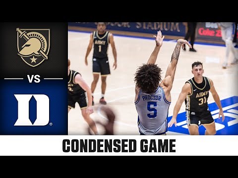 Army vs. Duke Condensed Game | 2024-25 ACC Men’s Basketball