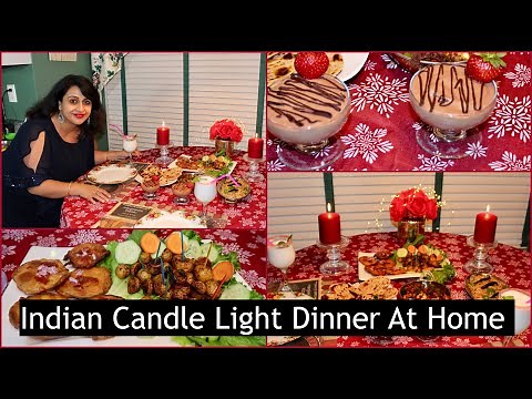 Candle Light Dinner Ideas At Home | Romantic Dinner | Four Course Meal | Quick Dinner Ideas