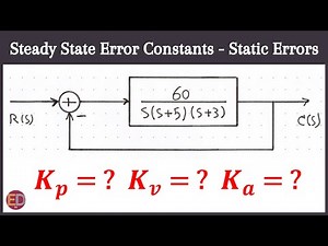 Steady State Error Constants in Control System, Static Error, Position, velocity, acceleration