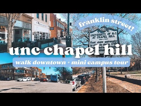 explore chapel hill, north carolina! a walk down franklin street + mini unc campus tour vlog