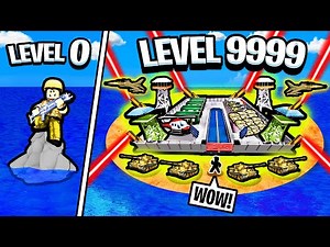 Building MAX LEVEL ARMY BASE in Military Island! - Roblox