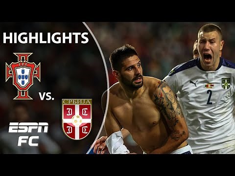 Serbia shocks Portugal in 90th minute to advance to WC | World Cup Qualifying Highlights | ESPN FC