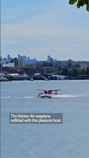 Seaplane crashes into small boat in dramatic video