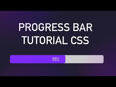 Progress Bar Tutorial CSS, HTML, JavaScript