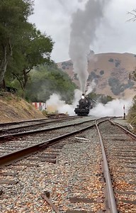 Good morning from Brightside yard. #7 is on its way to start our last regular day of operation before Train of Lights. We are sold out today, but we wanted to thank everyone again for their support this season. We look forward to seeing many of you on the Train of Lights. | Niles Canyon Railway