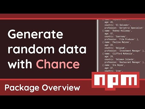 How to Generate Random Data with JavaScript - Chance Library Overview