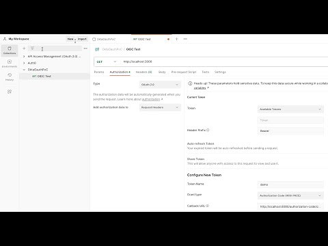 OAuth2.0 Tokens via Postman - Authorization Code Flow