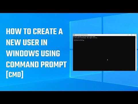 How to Create a New User in Windows using command prompt cmd? 2023