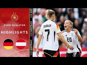 DFB women triumph in Olympic preparation! | Germany vs. Austria 4-0 | Highlights | Euro Qualifiers