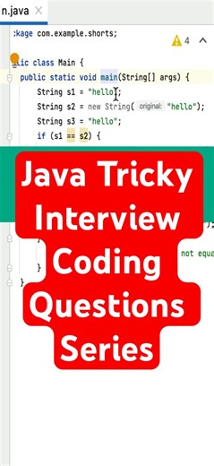 Java Tricky Interview Coding Program 8 #java #javaprogramming